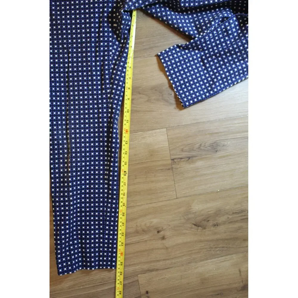 Banana Republic Sloan Fit Slim Ankle Pants Blue White Geometric Print Women’s 6